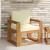 Canapea de exterior Lemn de acacia solid și poliester natural GartenMobel Dekor