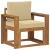 Canapea de exterior Lemn de acacia solid și poliester natural GartenMobel Dekor