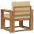 Canapea de exterior Lemn de acacia solid și poliester natural GartenMobel Dekor