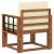 Canapea de exterior Lemn de acacia solid și poliester natural GartenMobel Dekor