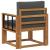 Canapea de exterior Lemn de acacia solid și poliester natural GartenMobel Dekor
