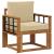 Canapea de exterior Lemn de acacia solid și poliester natural GartenMobel Dekor