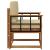 Canapea de exterior Lemn de acacia solid și poliester natural GartenMobel Dekor