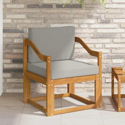 Canapea de exterior Lemn de acacia solid și poliester GartenMobel Dekor
