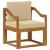 Canapea de exterior Lemn de acacia solid și poliester natural GartenMobel Dekor