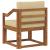 Canapea de exterior Lemn de acacia solid și poliester natural GartenMobel Dekor