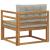 Canapea Medie pentru Exterior Lemn Solid de Acacia natural GartenMobel Dekor