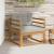 Canapea Medie pentru Exterior Lemn Solid de Acacia natural GartenMobel Dekor