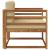 Canapea Medie pentru Exterior Lemn Solid de Acacia natural GartenMobel Dekor