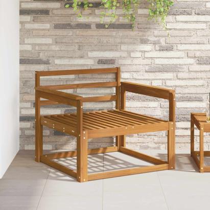 Canapea Medie pentru Exterior Lemn Solid de Acacia natural GartenMobel Dekor