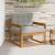 Canapea Medie pentru Exterior Lemn Solid de Acacia natural GartenMobel Dekor