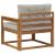 Canapea Medie pentru Exterior Lemn Solid de Acacia natural GartenMobel Dekor