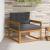Canapea Medie pentru Exterior Lemn Solid de Acacia natural GartenMobel Dekor