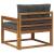 Canapea Medie pentru Exterior Lemn Solid de Acacia natural GartenMobel Dekor
