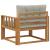 Canapea Medie pentru Exterior Lemn Solid de Acacia natural GartenMobel Dekor