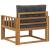 Canapea Medie pentru Exterior Lemn Solid de Acacia natural GartenMobel Dekor