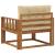 Canapea Medie pentru Exterior Lemn Solid de Acacia natural GartenMobel Dekor