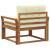 Canapea Medie pentru Exterior Lemn Solid de Acacia natural GartenMobel Dekor