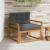 Canapea Medie pentru Exterior Lemn Solid de Acacia natural GartenMobel Dekor