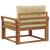 Canapea Medie pentru Exterior Lemn Solid de Acacia natural GartenMobel Dekor
