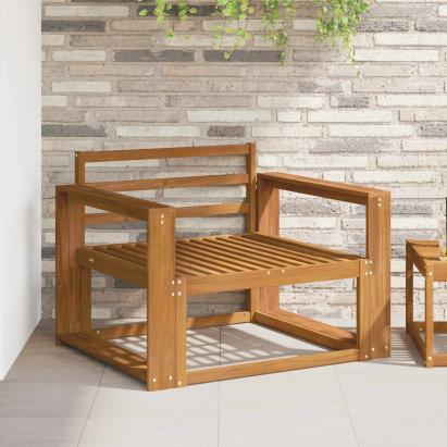 Canapea Medie pentru Exterior Lemn Solid de Acacia natural GartenMobel Dekor