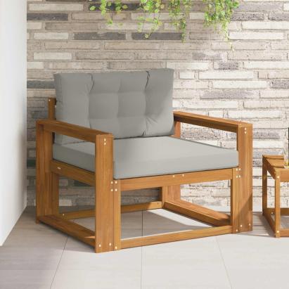 Canapea Medie pentru Exterior Lemn Solid de Acacia natural GartenMobel Dekor