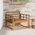 Canapea Medie pentru Exterior Lemn Solid de Acacia natural GartenMobel Dekor