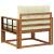 Canapea Medie pentru Exterior Lemn Solid de Acacia natural GartenMobel Dekor