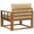 Canapea Medie pentru Exterior Lemn Solid de Acacia natural GartenMobel Dekor