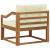 Canapea Medie pentru Exterior Lemn Solid de Acacia natural GartenMobel Dekor