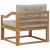 Canapea Medie pentru Exterior Lemn Solid de Acacia natural GartenMobel Dekor