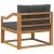 Canapea Medie pentru Exterior Lemn Solid de Acacia natural GartenMobel Dekor