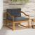Canapea Medie pentru Exterior Lemn Solid de Acacia natural GartenMobel Dekor