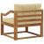Canapea Medie pentru Exterior Lemn Solid de Acacia natural GartenMobel Dekor
