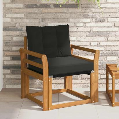 2 Bucată Canapea de exterior Lemn solid de Acacia și Textilene GartenMobel Dekor