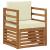 Canapea de exterior Lemn de acacia solid și poliester natural GartenMobel Dekor
