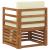 Canapea de exterior Lemn de acacia solid și poliester natural GartenMobel Dekor