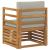 Canapea de exterior Lemn de acacia solid și poliester natural GartenMobel Dekor