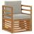 Canapea de exterior Lemn de acacia solid și poliester natural GartenMobel Dekor