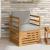 Canapea de exterior Lemn de acacia solid și poliester natural GartenMobel Dekor