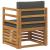 Canapea de exterior Lemn de acacia solid și poliester natural GartenMobel Dekor