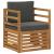Canapea de exterior Lemn de acacia solid și poliester natural GartenMobel Dekor