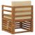 Canapea de exterior Lemn de acacia solid și poliester natural GartenMobel Dekor