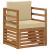 Canapea de exterior Lemn de acacia solid și poliester natural GartenMobel Dekor