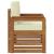 Canapea de exterior Lemn de acacia solid și poliester natural GartenMobel Dekor