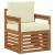 Canapea de exterior Lemn de acacia solid și poliester natural GartenMobel Dekor