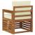 Canapea de exterior Lemn de acacia solid și poliester natural GartenMobel Dekor