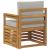 Canapea de exterior Lemn de acacia solid și poliester natural GartenMobel Dekor