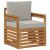 Canapea de exterior Lemn de acacia solid și poliester natural GartenMobel Dekor