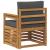 Canapea de exterior Lemn de acacia solid și poliester natural GartenMobel Dekor